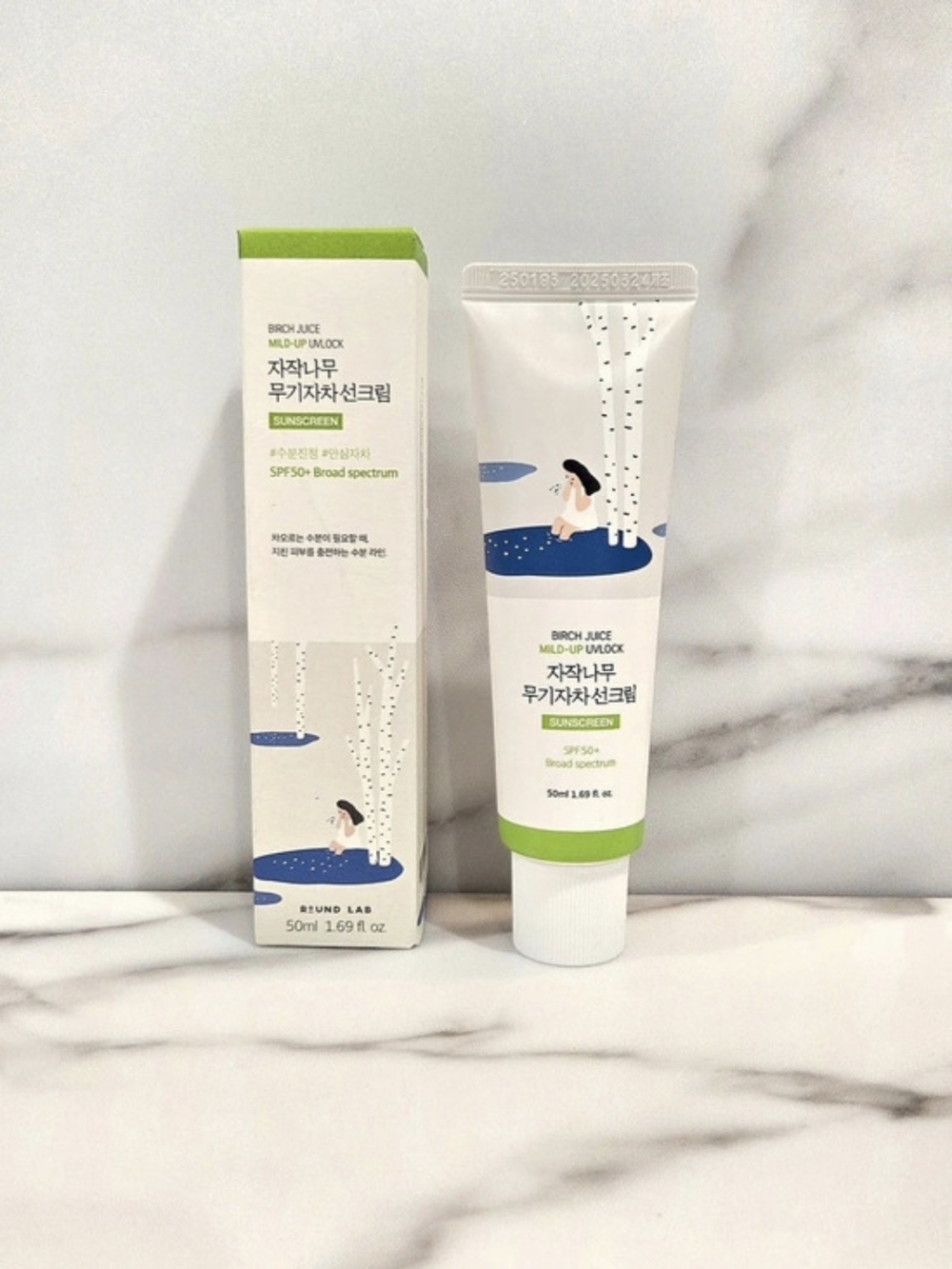 ROUND LAB Birch Juice Mild-Up UVLOCK Sunscreen SPF50 Broad Spectrum 50ml - NIB